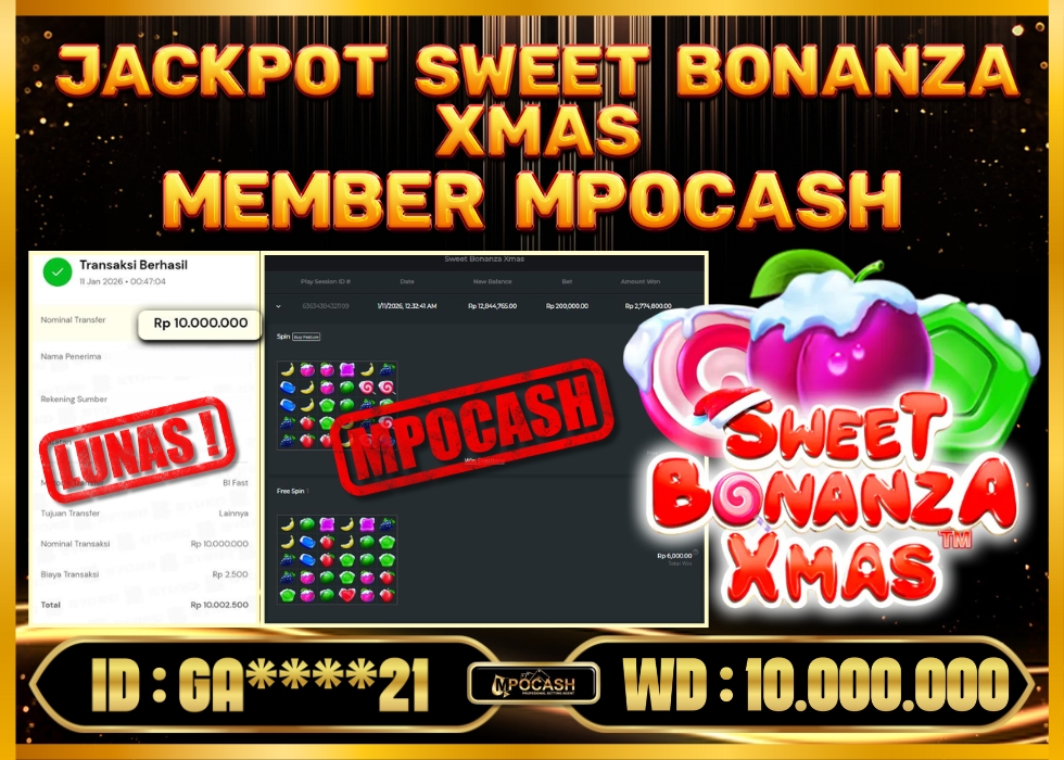 MPOCASH JACKPOT SWEET BONANZA XMAS